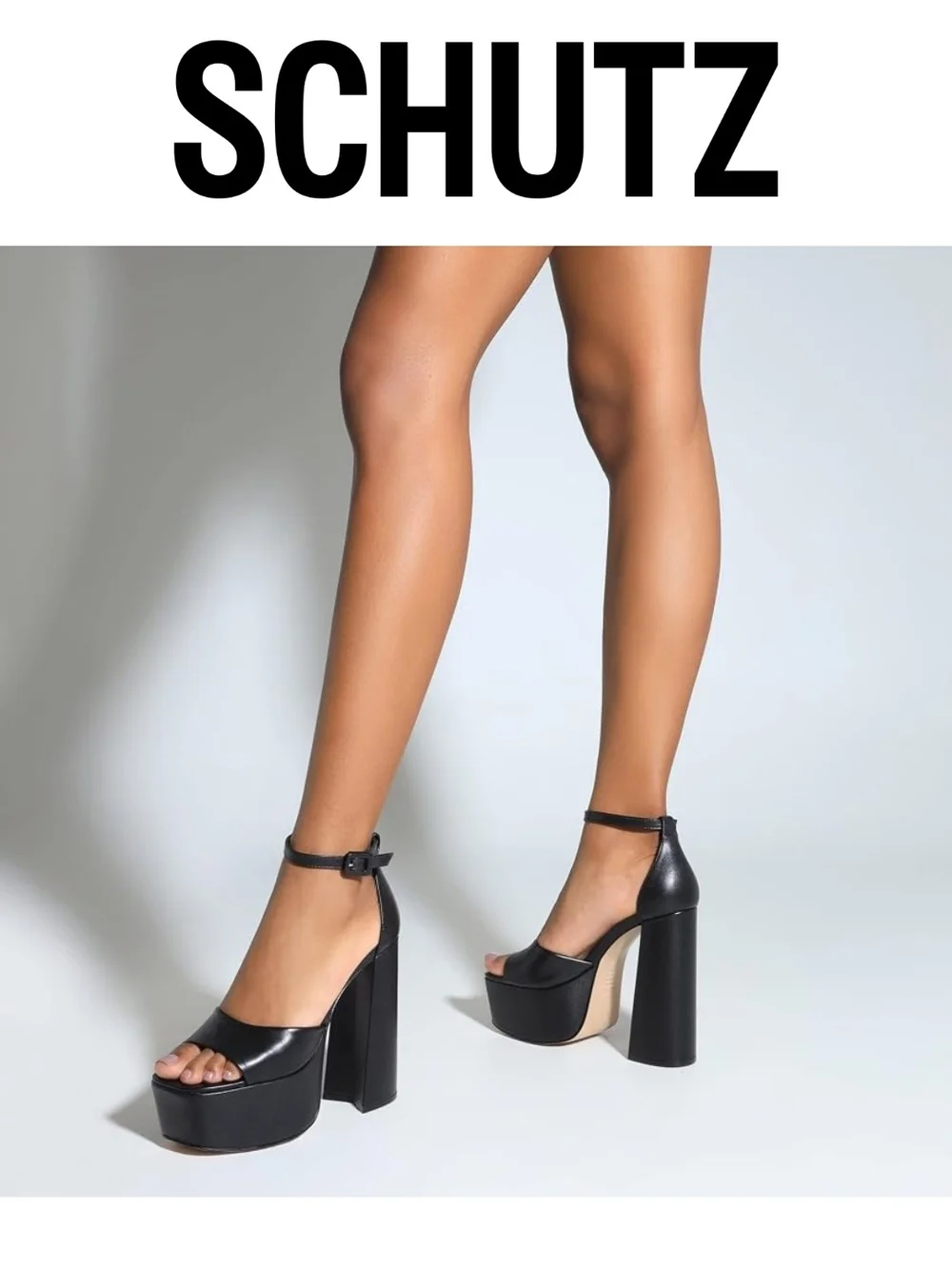 SCHUTZ Lenne Black Platforms - Size 6 M
